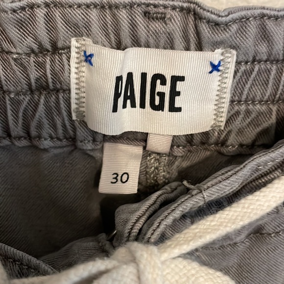 Paige Jeans Womens Size 30 Elastic Waist Drawstring Cuffed Hem Grey - Picture 5 of 8